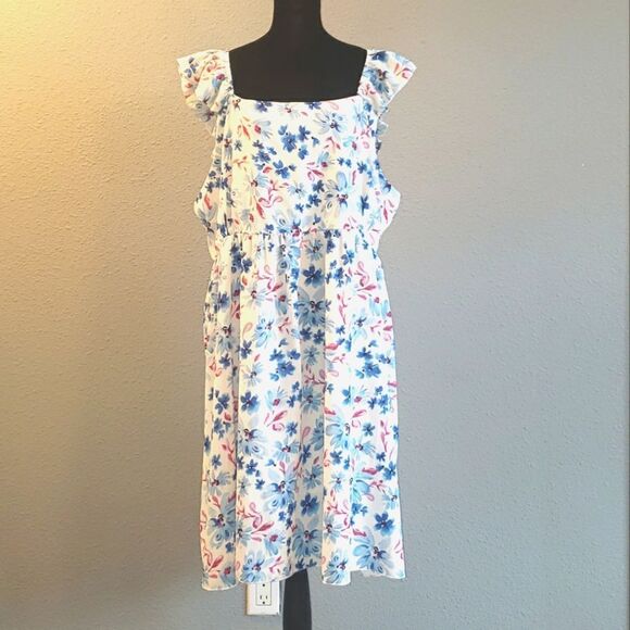 Shein Curve Floral Ruffle Sleeve Sundress - Picture 2 of 6